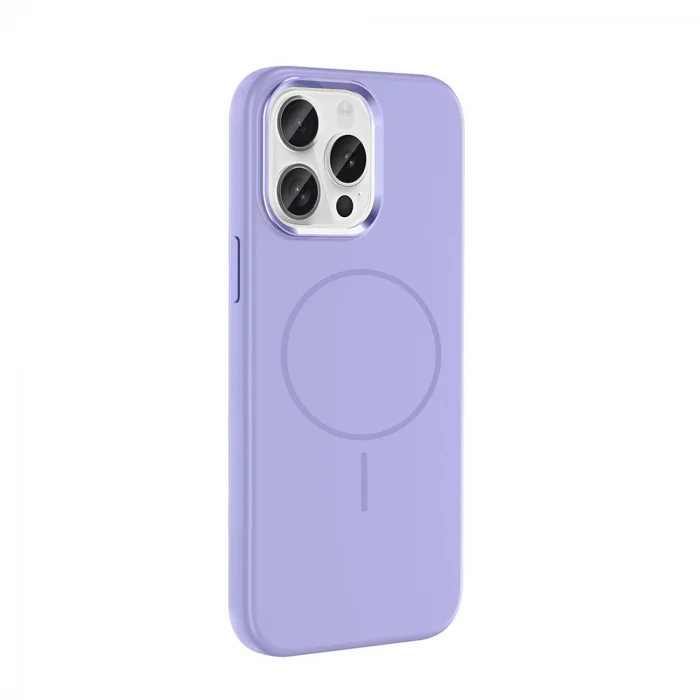iPhone 15 Pro Max Kılıf M-Safe Şarj Özellikli Metal Kamera Çerçeveli Edi Silikon Kapak