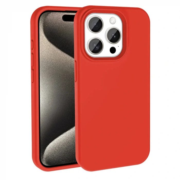 iPhone 15 Pro Max Kılıf M-safe Şarj Özellikli Sıvı Teknolojili Silinebilir Sert Kivi Kapak