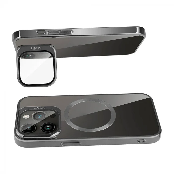 iPhone 15 Pro Max Kılıf M-safe Şarj Özellikli Standlı Klon Kapak