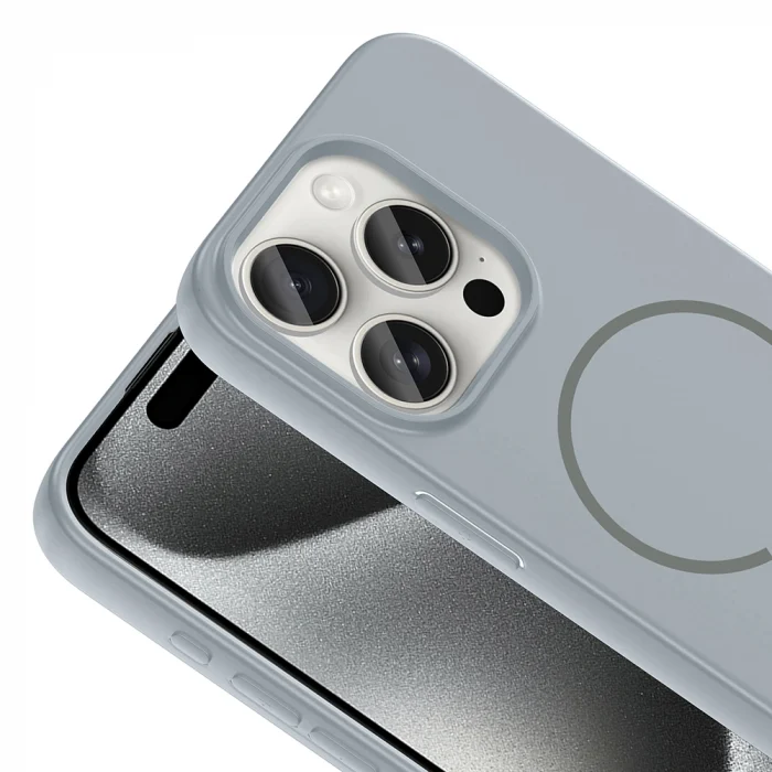 Apple iPhone 15 Pro Max Kılıf M-safe Şarj Özellikli Zore Meta Kapak