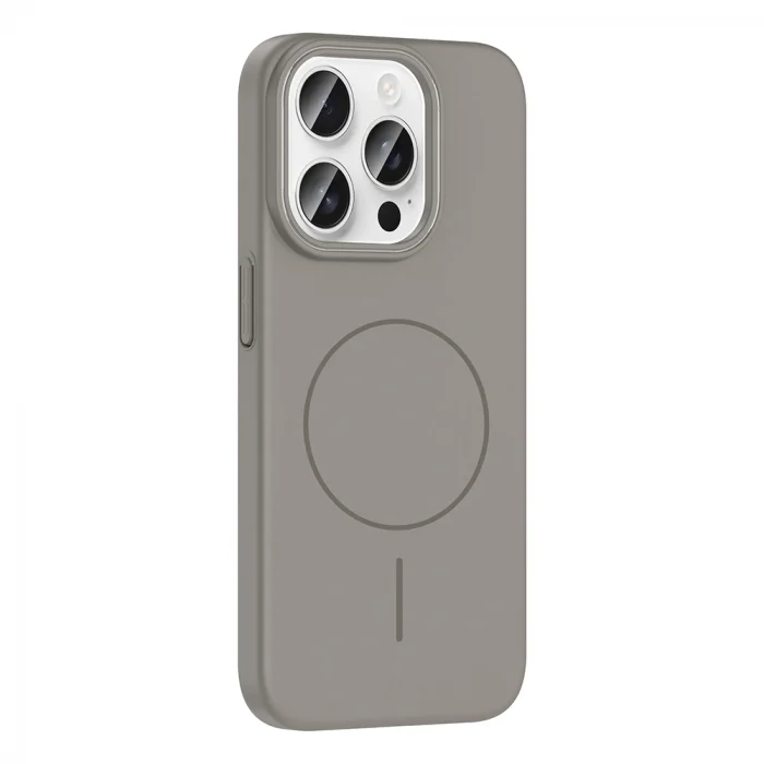 iPhone 15 Pro Max Kılıf M-safe Şarj Özellikli Ruby Sert Kapak