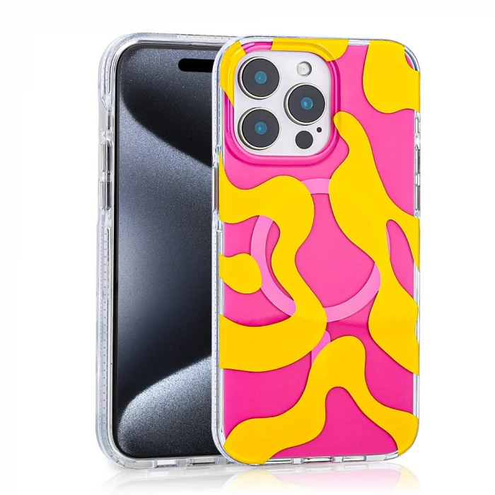 iPhone 15 Pro Max Kılıf M-safe Şarj Özellikli Stilo Kapak