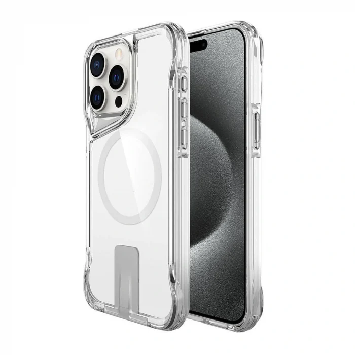 iPhone 15 Pro Max Kılıf M-safe Şarj Özellikli T-Max Standlı Kapak