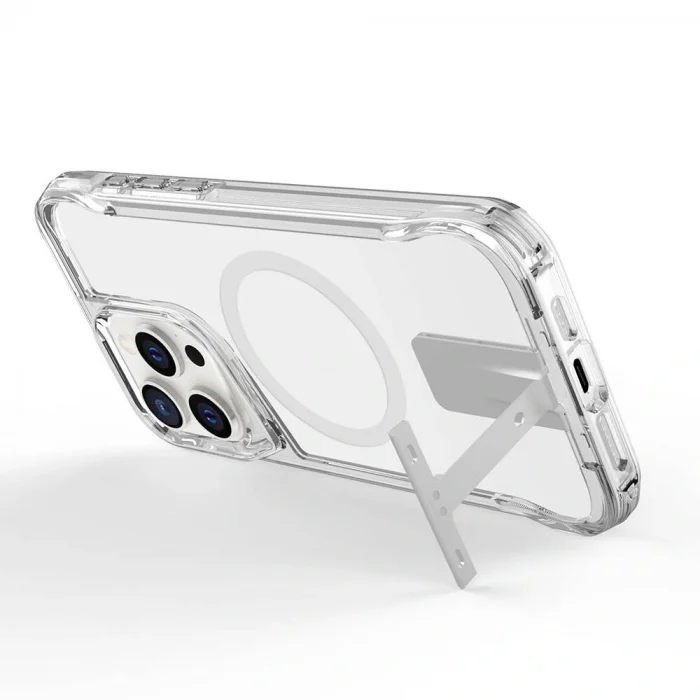 iPhone 15 Pro Max Kılıf M-safe Şarj Özellikli T-Max Standlı Kapak