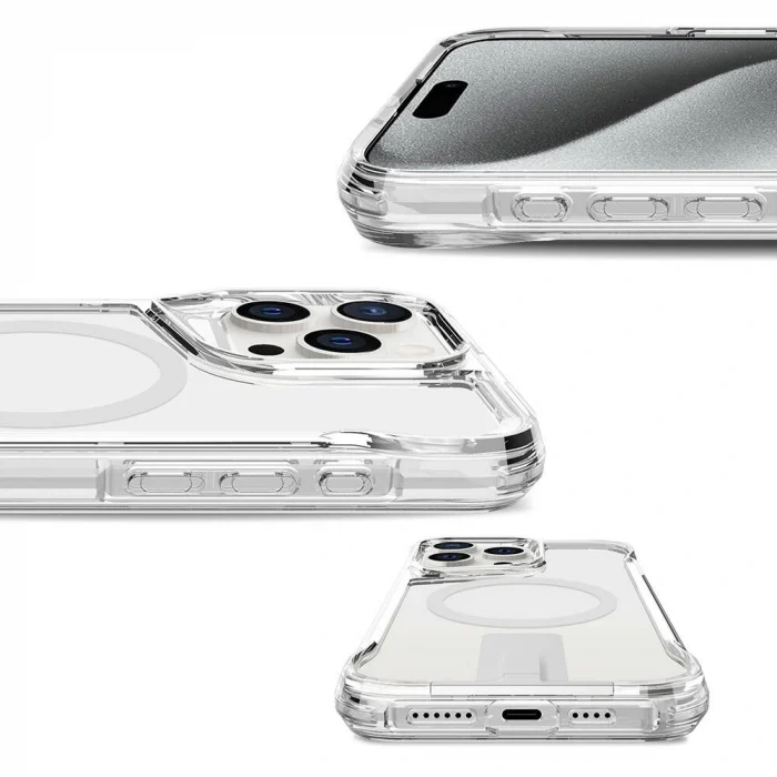 iPhone 15 Pro Max Kılıf M-safe Şarj Özellikli T-Max Standlı Kapak