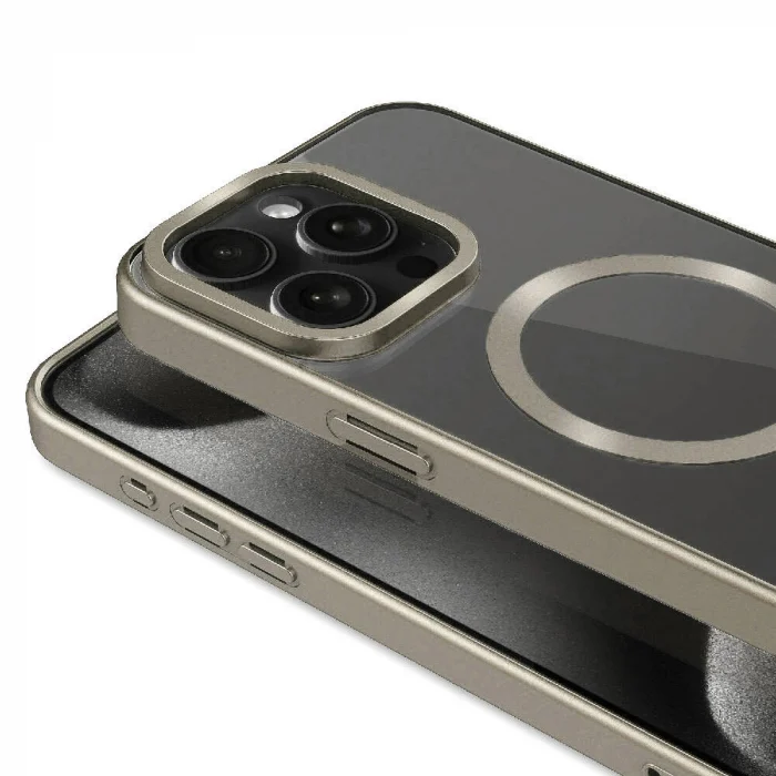 iPhone 15 Pro Max Kılıf Mat Tasarımlı M-safe Wireless Şarj Özellikli Mat Setro Kapak