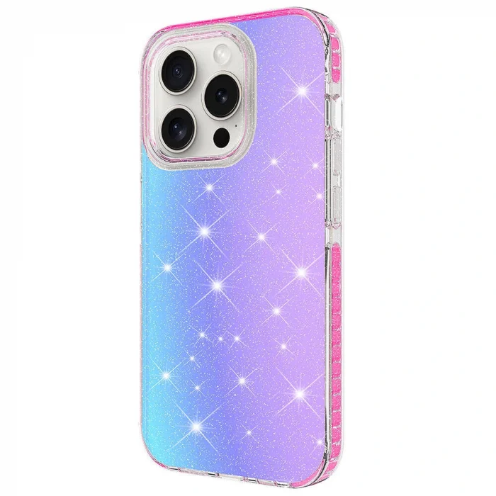 iPhone 15 Pro Max Kılıf Parlak Renk Geçişli Velle Kapak