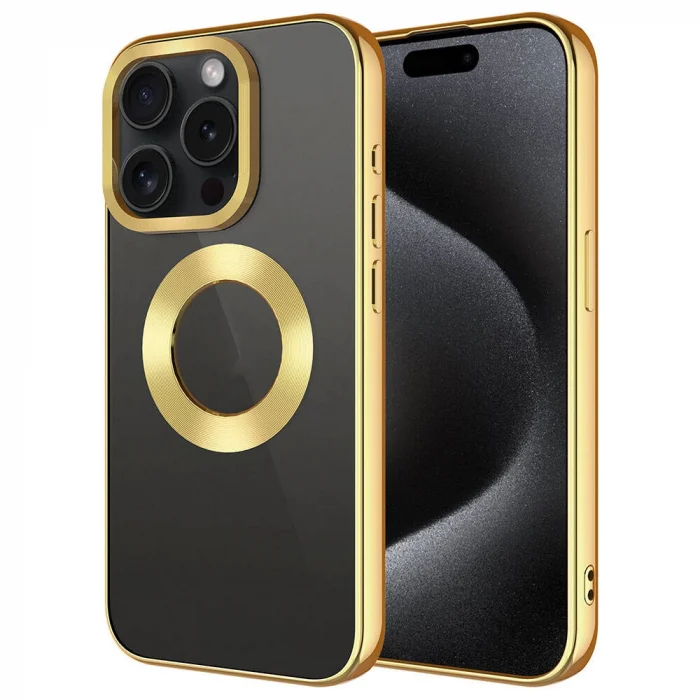 iPhone 15 Pro Max Kılıf Tek Kamera Çerçeveli Logo Gösteren Omega Kapak