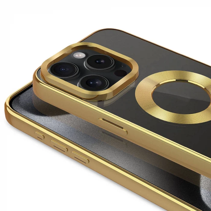 iPhone 15 Pro Max Kılıf Tek Kamera Çerçeveli Logo Gösteren Omega Kapak
