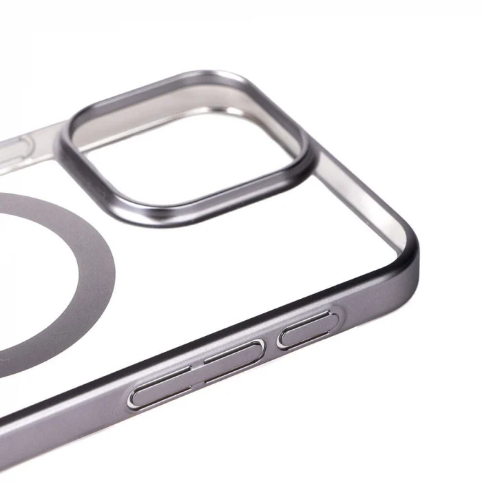 iPhone 15 Pro Max Uyumlu Kılıf Wireless Şarj Özellikli Sert PC Mat M-safe Kapak