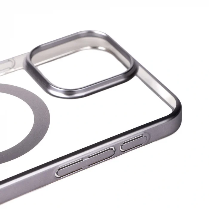 iPhone 15 Pro Max Uyumlu Kılıf Wireless Şarj Özellikli Sert PC Mat  M-safe Kapak