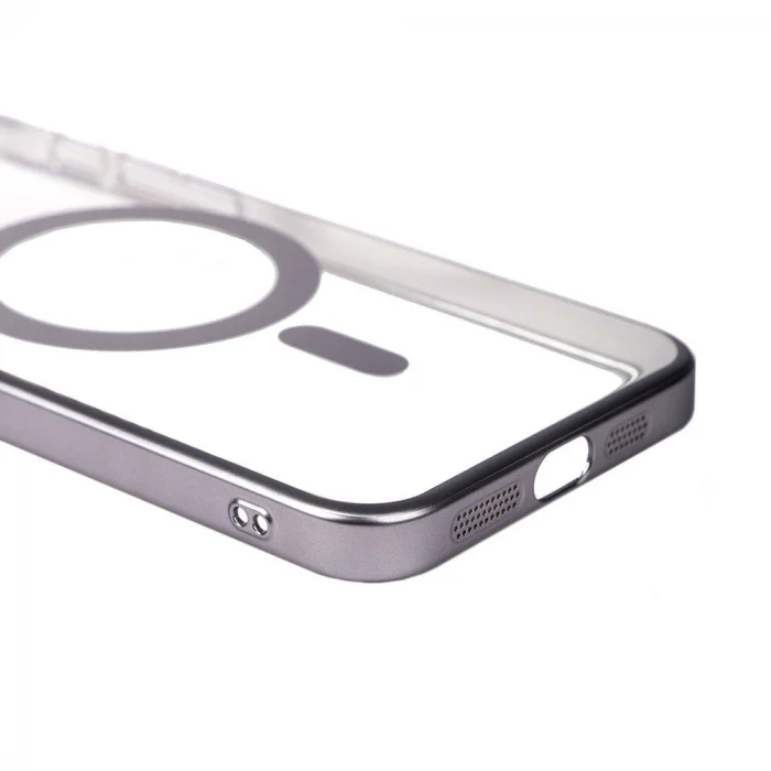 iPhone 15 Pro Max Uyumlu Kılıf Wireless Şarj Özellikli Sert PC Mat M-safe Kapak