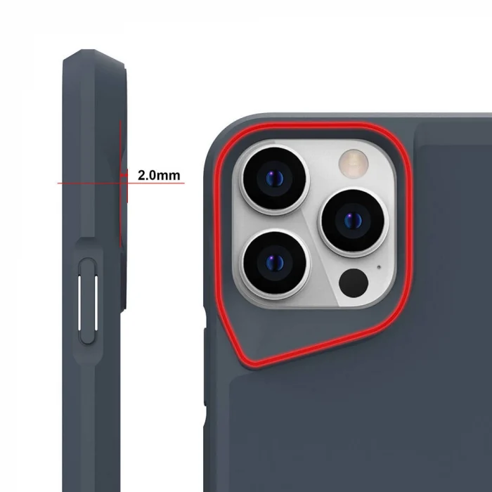 iPhone 15 Pro Max Kılıf Airbag Kenarlı T-Max Mat Standlı Kapak