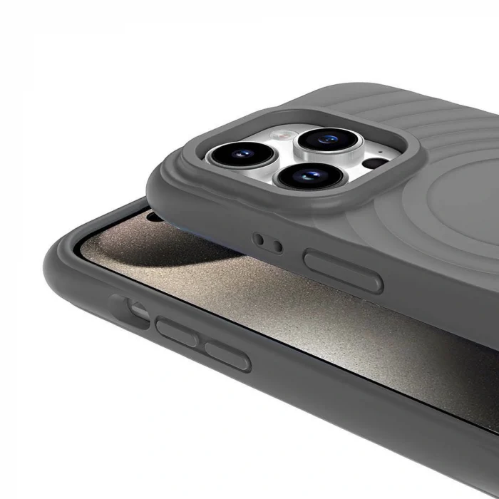 iPhone 15 Pro Max M-safe Şarj Özellikli Airbagli Mat Görünümlü Hepi Kapak