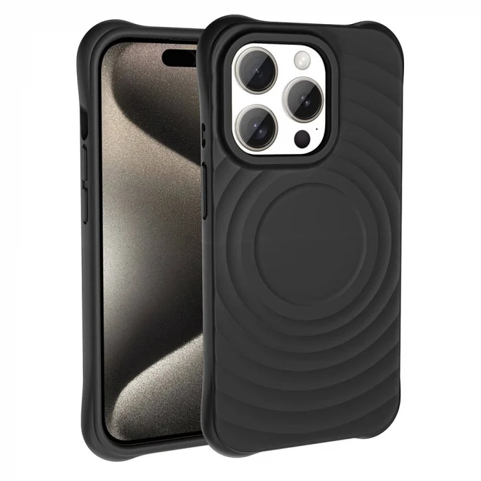 iPhone 15 Pro Max M-safe Şarj Özellikli Airbagli Mat Görünümlü Hepi Kapak