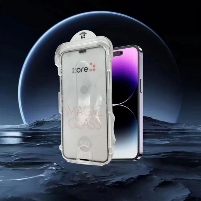 iPhone 15 Pro Max Kolay Uygulama Aparatlı 5D Magic Glass Cam Ekran Koruyucu