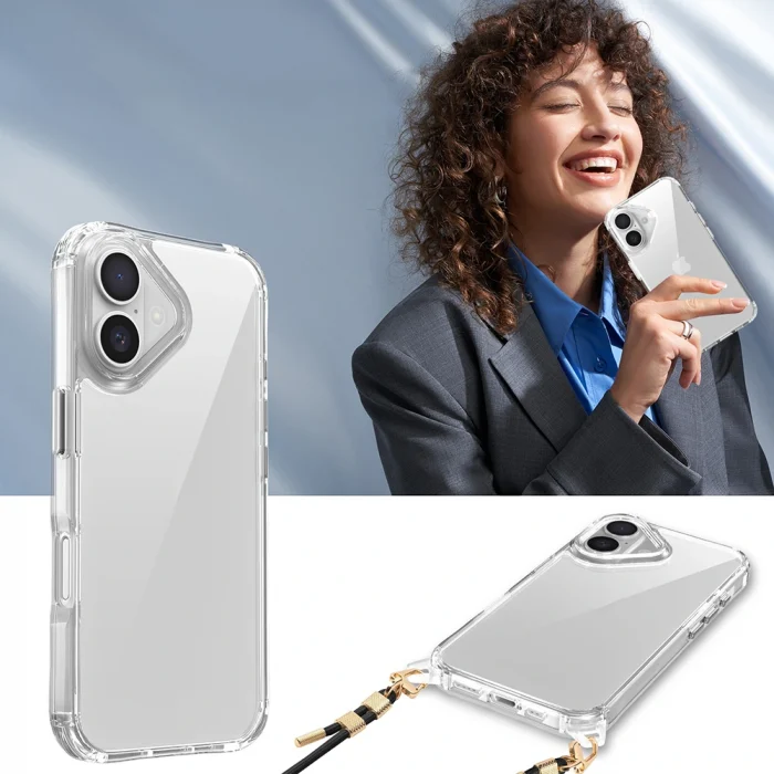 iPhone 16 Kılıf Airbagli Takılabilir Askı Aparatlı Snap Silikon Kapak