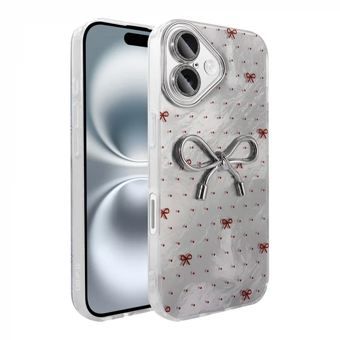 iPhone 16 Kılıf Kamera Korumalı Figürlü Ponti Silikon Kapak