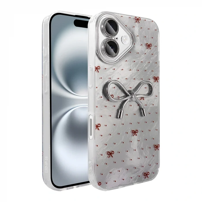 iPhone 16 Kılıf Kamera Korumalı Figürlü Ponti Silikon Kapak