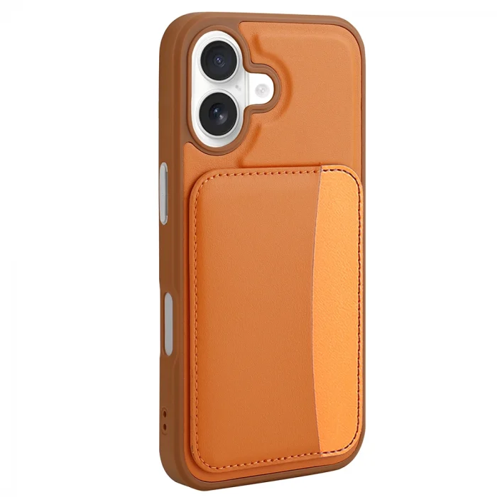 Apple iPhone 16 Kılıf Kartlıklı Zore X-Kart Silikon Kapak