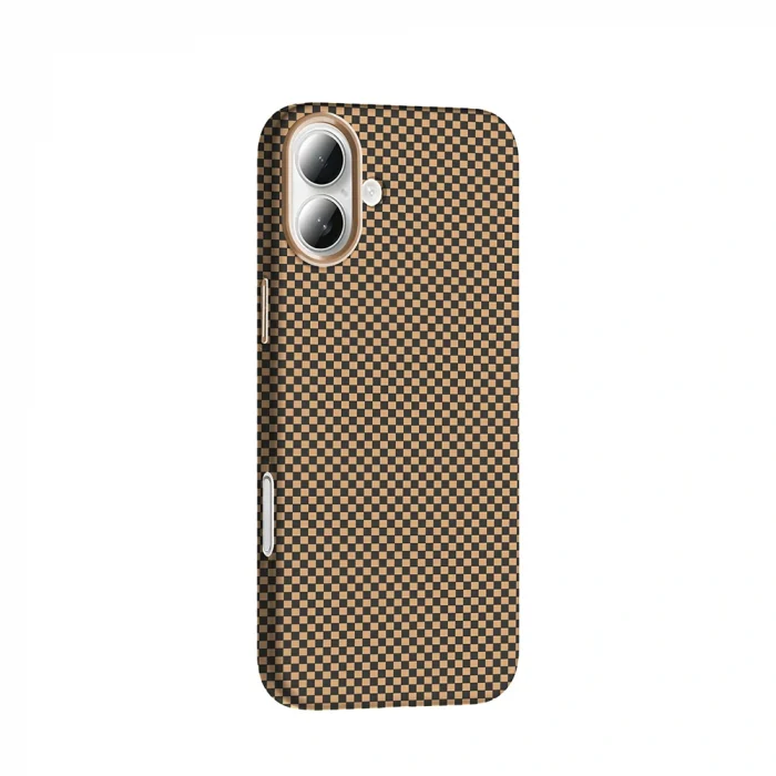 iPhone 16 Kılıf M-safe Şarj Özellikli Karbon Fiber Görünümlü Gros Kapak