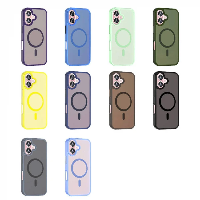 iPhone 16 Kılıf M-safe Şarj Özellikli Mat Arka Yüzey Sio Kapak