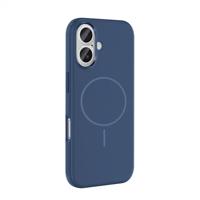iPhone 16 Kılıf M-Safe Şarj Özellikli Metal Kamera Çerçeveli Edi Silikon Kapak