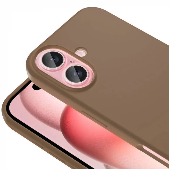 iPhone 16 Kılıf M-safe Şarj Özellikli Sıvı Teknolojili Silinebilir Sert Kivi Kapak