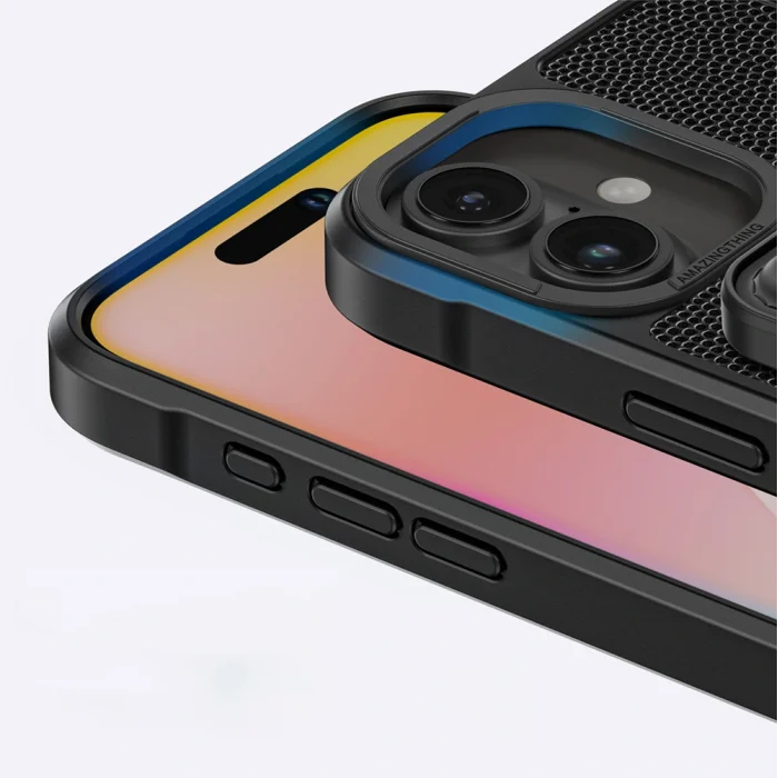 Apple iPhone 16 Kılıf M-safe Şarj Özellikli Standlı Kartlıklı Set Amazingthing Glamour Luxe Serisi Kapak