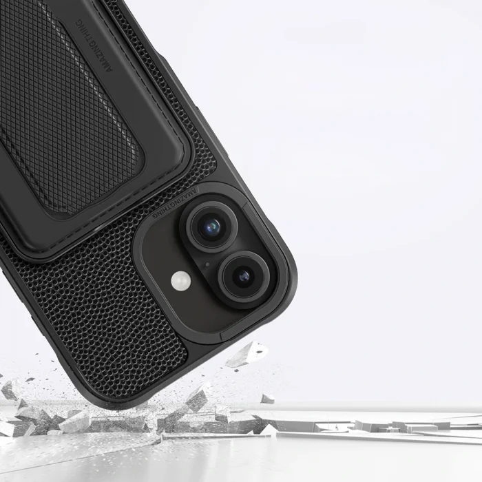 Apple iPhone 16 Kılıf M-safe Şarj Özellikli Standlı Kartlıklı Set Amazingthing Glamour Luxe Serisi Kapak