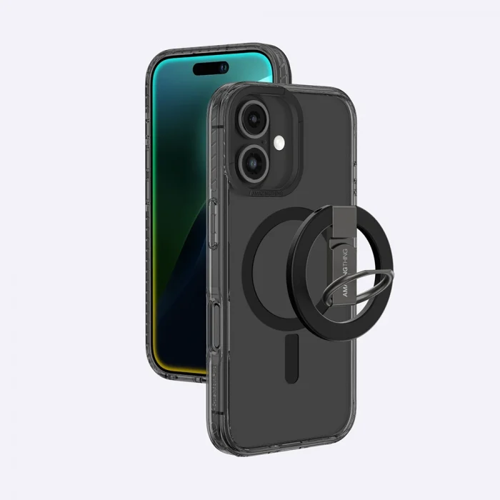 iPhone 16 Kılıf M-safe Şarj Özellikli Yüzük Standlı Amazingthing Titan Pro Serisi Kapak
