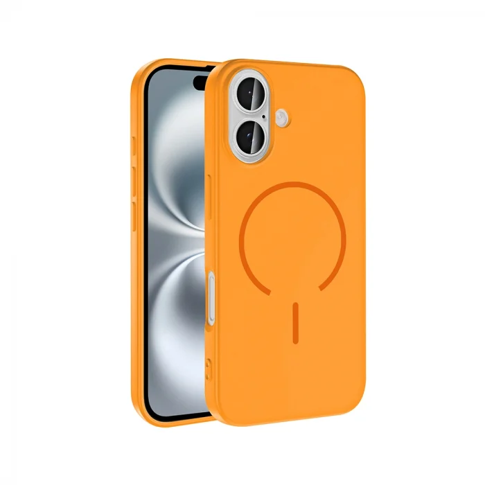 Apple iPhone 16 Kılıf M-safe Şarj Özellikli Zore Meta Kapak