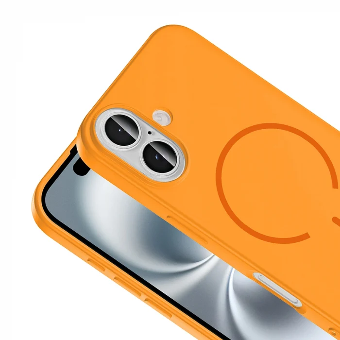 Apple iPhone 16 Kılıf M-safe Şarj Özellikli Zore Meta Kapak