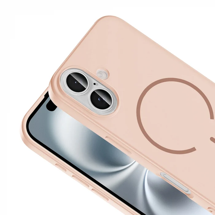 Apple iPhone 16 Kılıf M-safe Şarj Özellikli Zore Meta Kapak