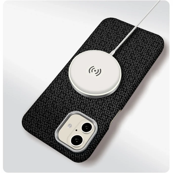 iPhone 16 Kılıf M-Safe Şarj Özellikli Paris Vax Sert PC Kapak