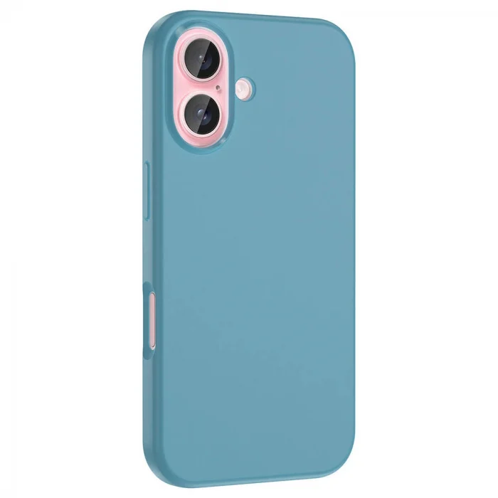 iPhone 16 Plus Kılıf M-safe Şarj Özellikli Sıvı Teknolojili Silinebilir Sert Kivi Kapak