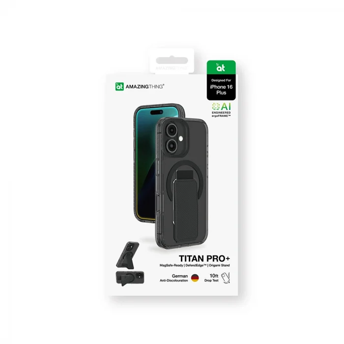 iPhone 16 Plus Kılıf M-safe Şarj Özellikli Standlı Amazingthing Titan Pro Plus Kapak