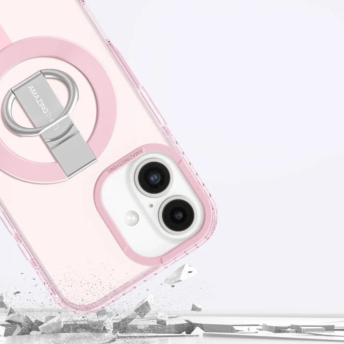 iPhone 16 Plus Kılıf M-safe Şarj Özellikli Yüzük Standlı Amazingthing Titan Pro Serisi Kapak