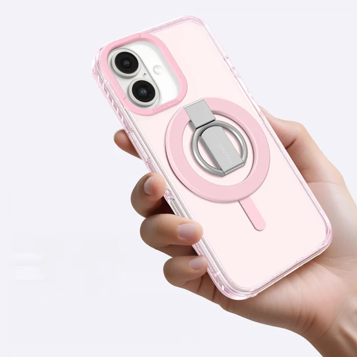 iPhone 16 Plus Kılıf M-safe Şarj Özellikli Yüzük Standlı Amazingthing Titan Pro Serisi Kapak