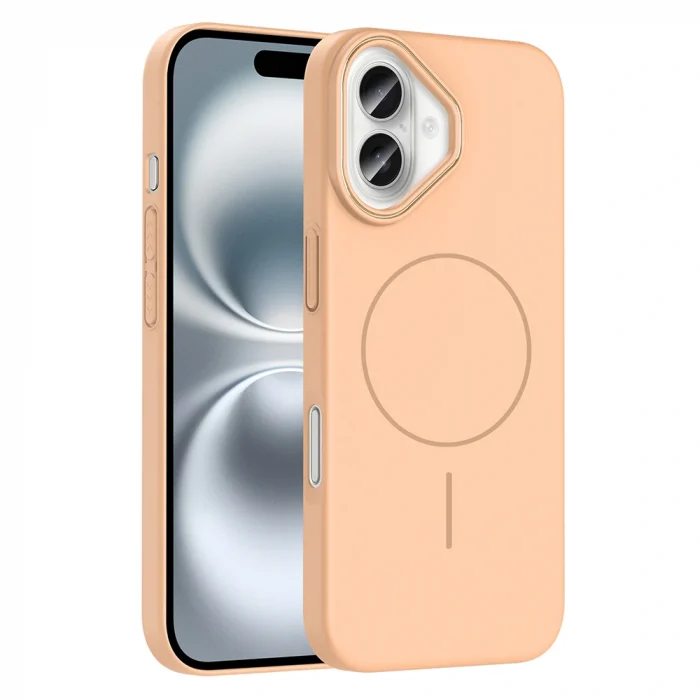 iPhone 16 Plus Kılıf M-safe Şarj Özellikli Ruby Sert Kapak