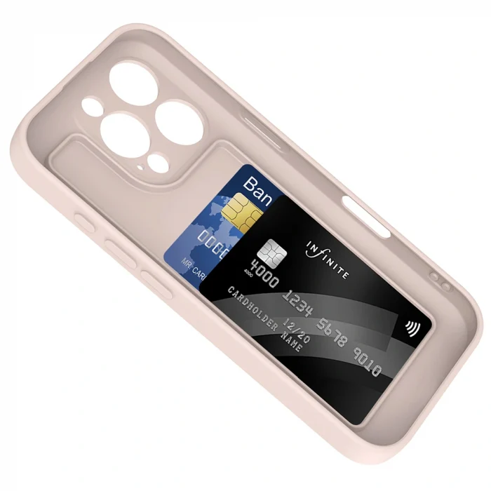 iPhone 16 Pro Kılıf Kamera Korumalı Kartlık Hazneli Vitra Kapak