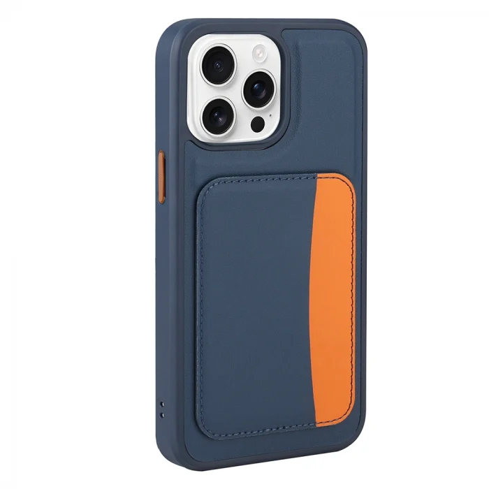 Apple iPhone 16 Pro Kılıf Kartlıklı Zore X-Kart Silikon Kapak