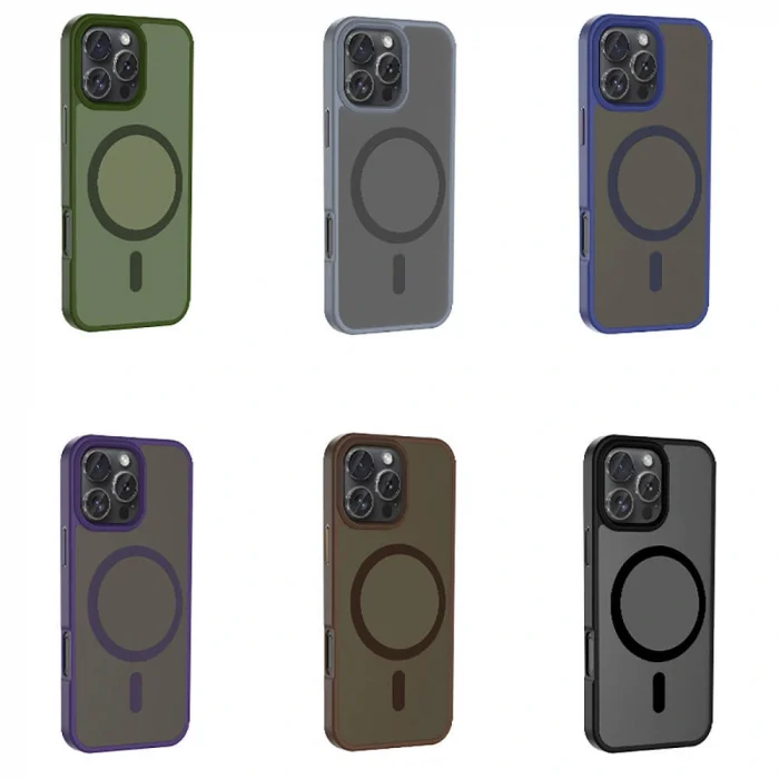 iPhone 16 Pro Kılıf M-safe Şarj Özellikli Mat Arka Yüzey Sio Kapak