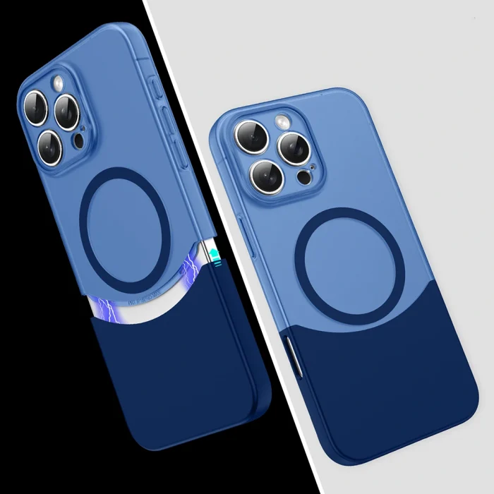 iPhone 16 Pro Kılıf M-Safe Şarj Özellikli Mıknatıslı Duble Kapak