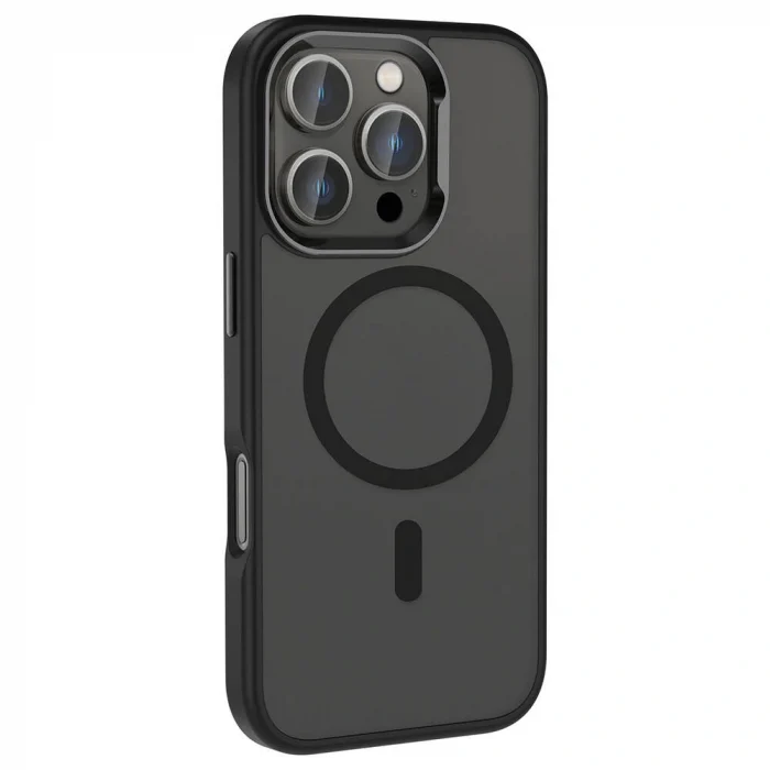 iPhone 16 Pro Kılıf M-safe Şarj Özellikli Parlak Kamera Çerçeveli Kost Kapak