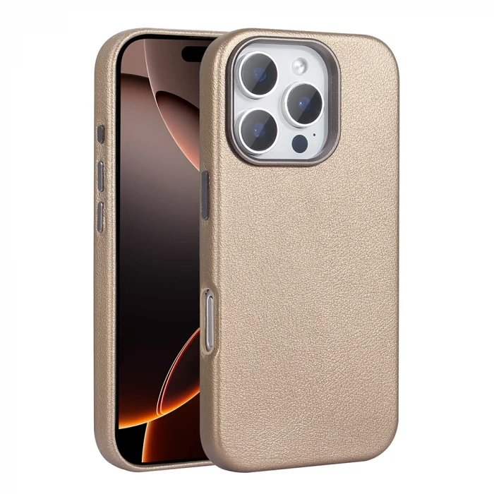 iPhone 16 Pro Kılıf M-safe Şarj Özellikli PU Deri Adora Kapak