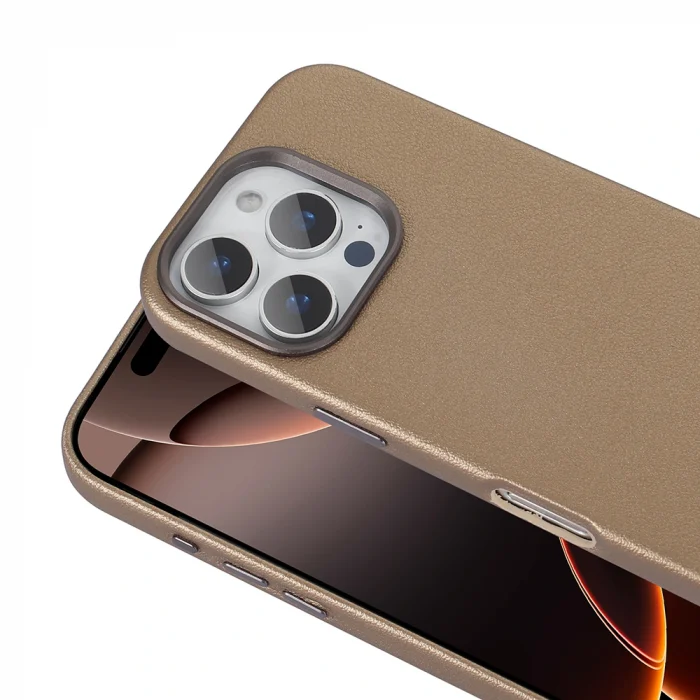 iPhone 16 Pro Kılıf M-safe Şarj Özellikli PU Deri Adora Kapak