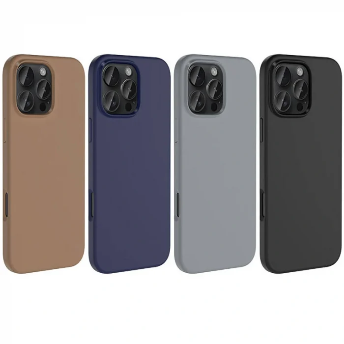 iPhone 16 Pro Kılıf M-safe Şarj Özellikli Sıvı Teknolojili Silinebilir Sert Kivi Kapak