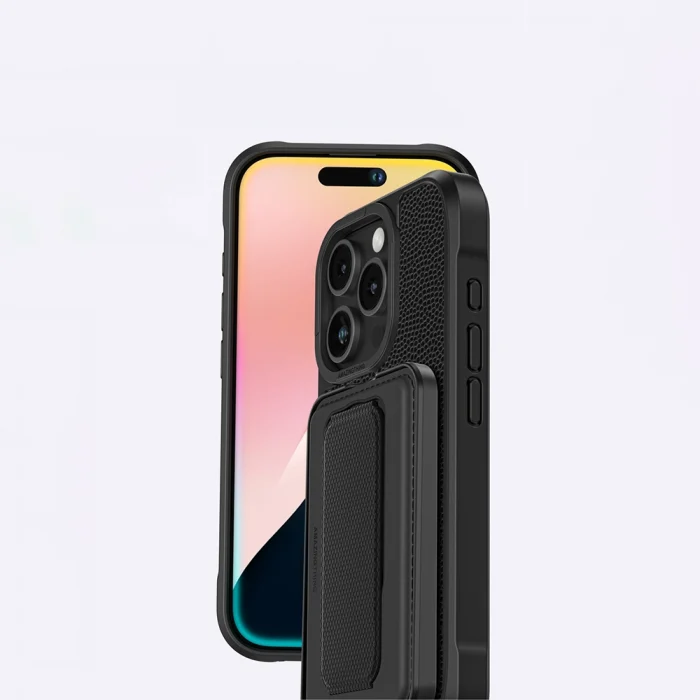 iPhone 16 Pro Kılıf M-safe Şarj Özellikli Standlı Kartlıklı Set Amazingthing Glamour Luxe Serisi Kapak