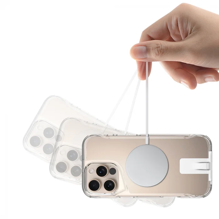 iPhone 16 Pro Kılıf M-safe Şarj Özellikli T-Max Standlı Kapak